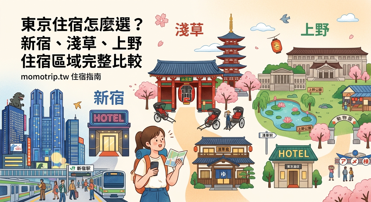 東京住宿怎麼選？新宿、淺草、上野住宿區域完整比較 — image 2