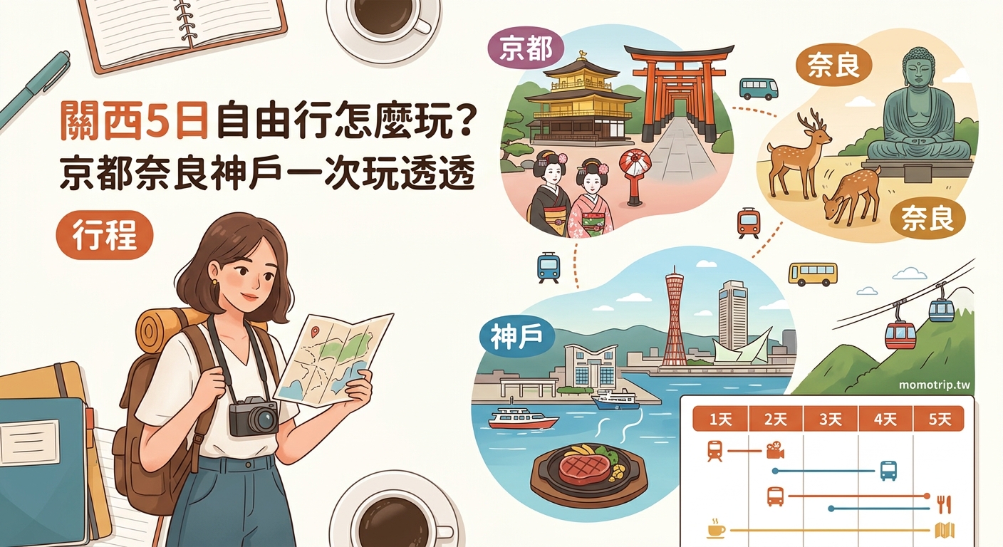 關西5日自由行怎麼玩？京都奈良神戶一次玩透透 — image 1