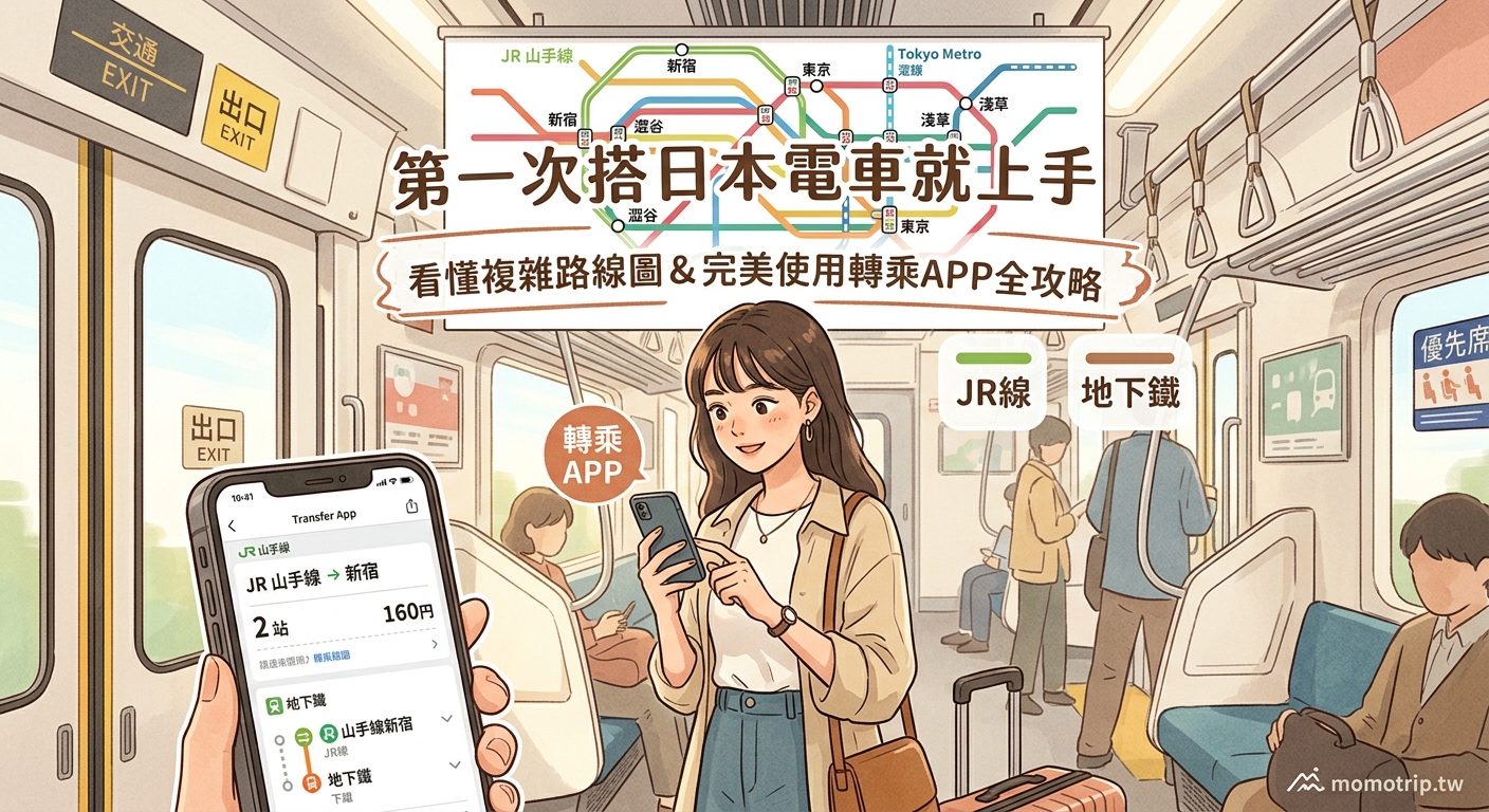 第一次搭日本電車就上手！看懂路線圖和轉乘APP全攻略 — image 1