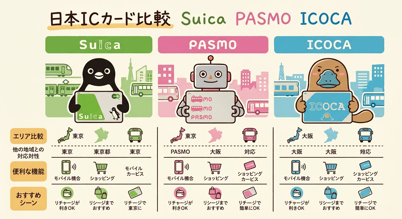 日本IC卡比較：Suica、PASMO、ICOCA該選哪一張？ — image 1