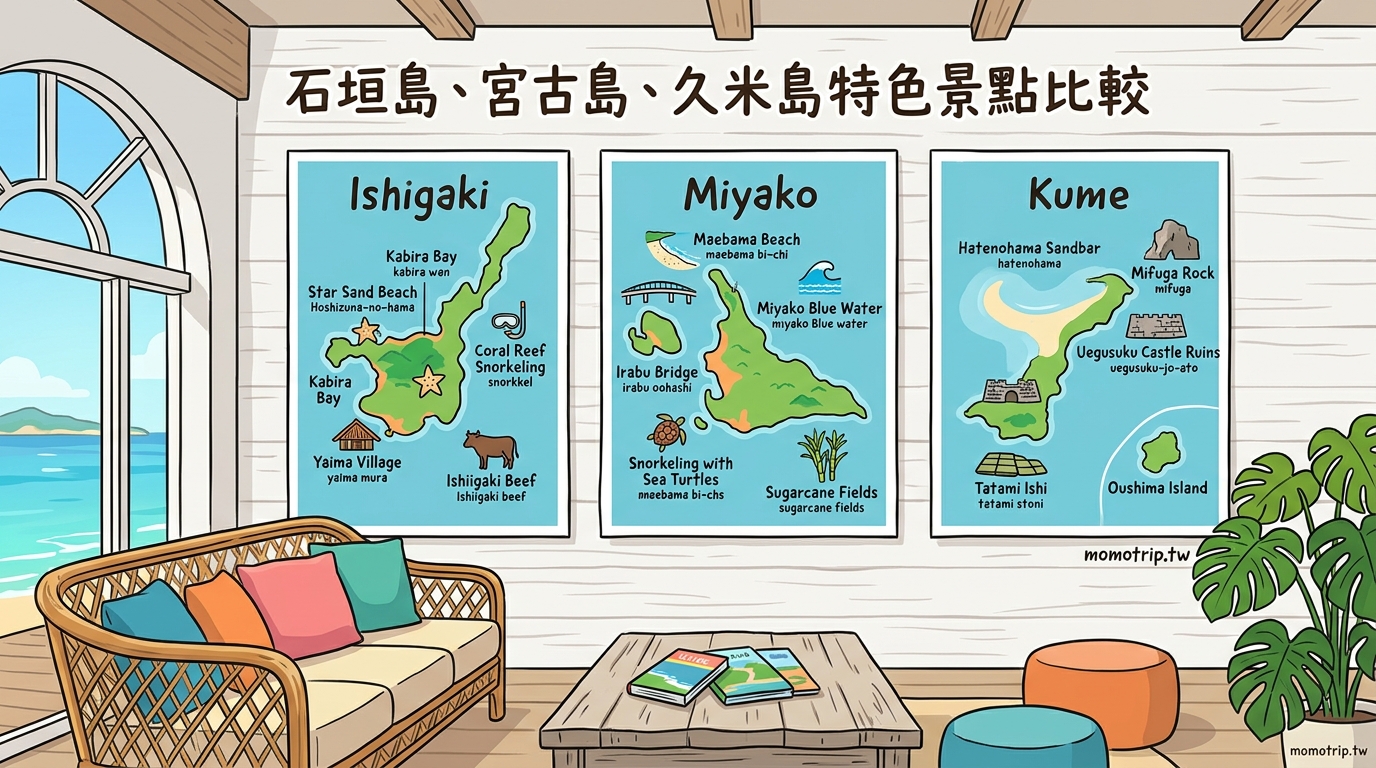 沖繩離島跳島怎麼選?石垣島、宮古島、久米島特色比較 — image 1