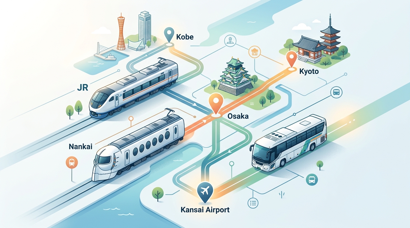 關西機場到大阪、京都、神戶的交通選擇完全指南
