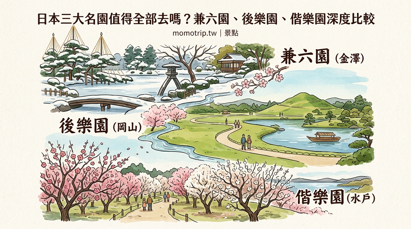 日本三大名園值得全部去嗎?兼六園、後樂園、偕樂園深度比較 — image 1