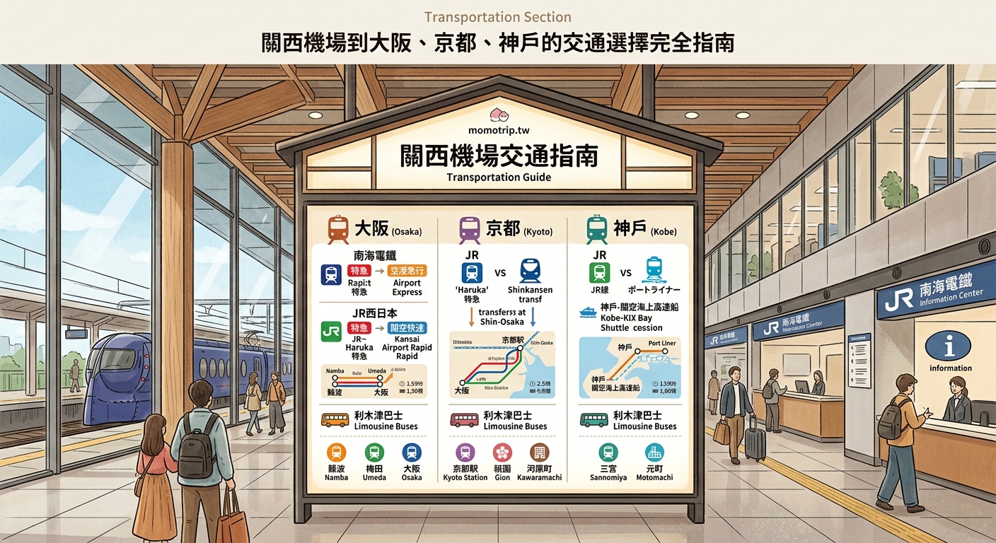 關西機場到大阪、京都、神戶的交通選擇完全指南 — image 1
