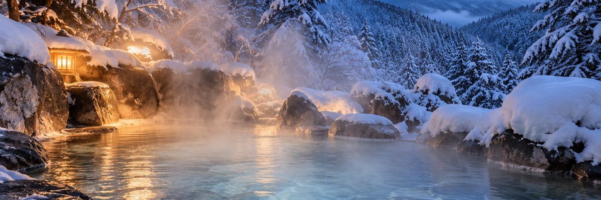 冬天去北海道只會滑雪？這6個夢幻雪景溫泉讓你泡到不想回家
