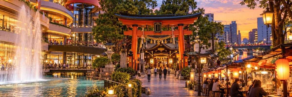 福岡市區就能玩整天？博多運河城、櫛田神社與屋台文化的終極散步地圖