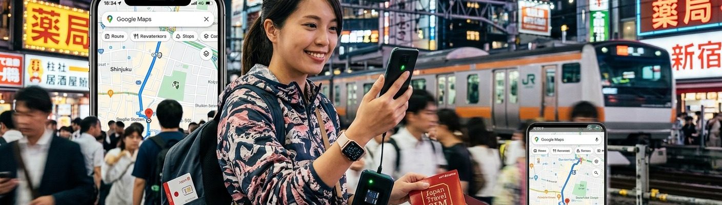 第一次去日本自由行的上網準備指南，從東京大阪跨城市行程、導航翻譯流量估算到手機相容性確認與抵達機場後的設定檢查清單