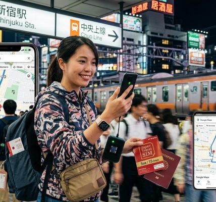 第一次去日本自由行的上網準備指南，從東京大阪跨城市行程、導航翻譯流量估算到手機相容性確認與抵達機場後的設定檢查清單