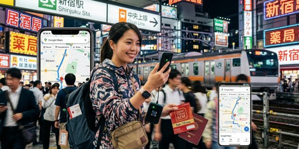 第一次去日本自由行的上網準備指南,從東京大阪跨城市行程、導航翻譯流量估算到手機相容性確認與抵達機場後的設定檢查清單